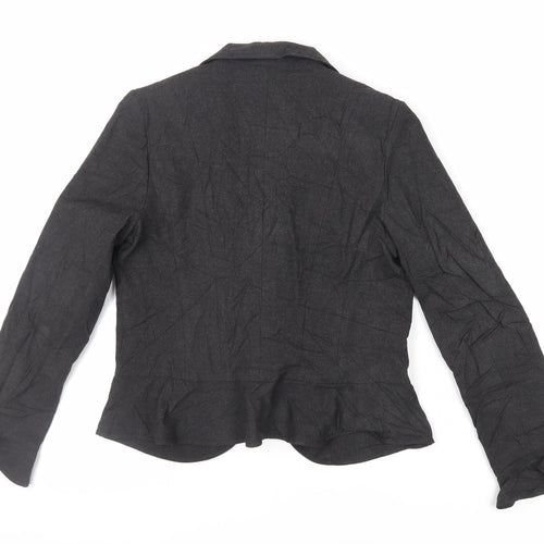 Per Una Womens Black Jacket Blazer Size 12 Button
