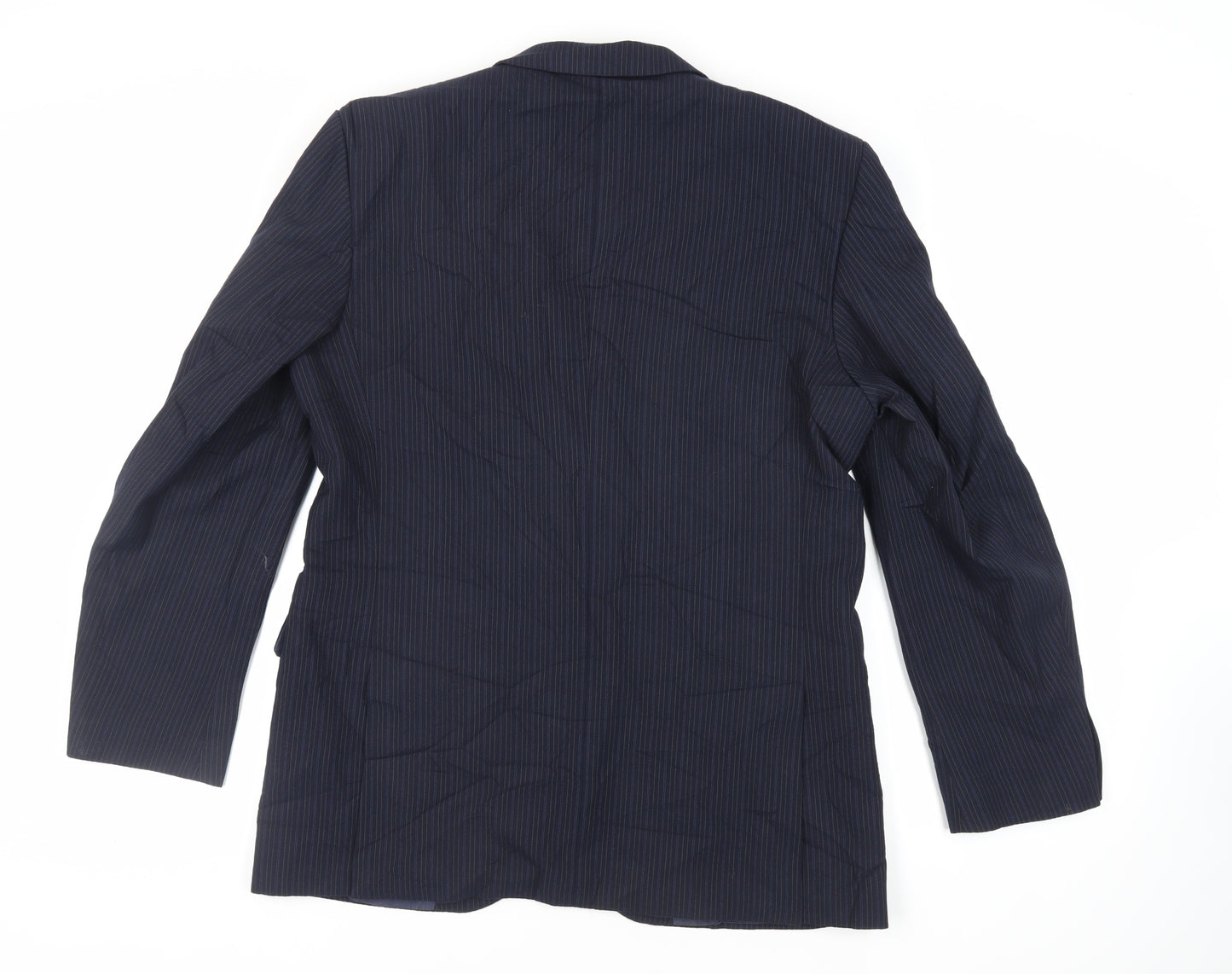 Skopes Mens Blue Striped Wool Jacket Suit Jacket Size 42 Regular