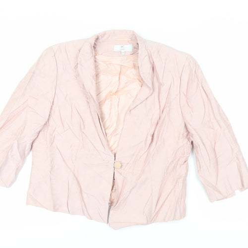 CC Womens Pink Jacket Blazer Size 18 Button