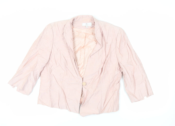 CC Womens Pink Jacket Blazer Size 18 Button
