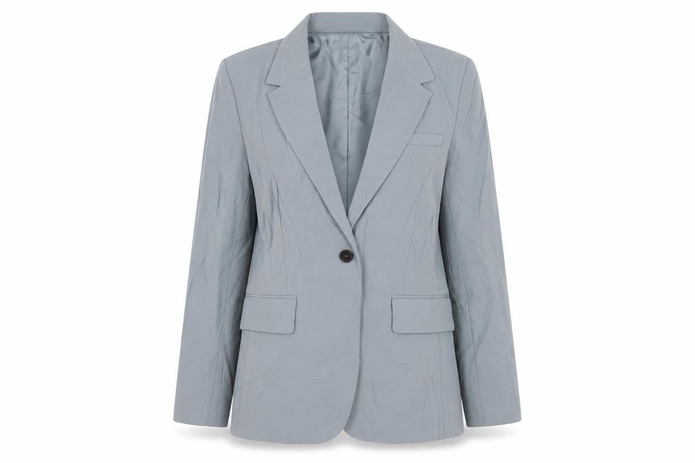Front view of Zara women’s green jacket blazer, size M, button