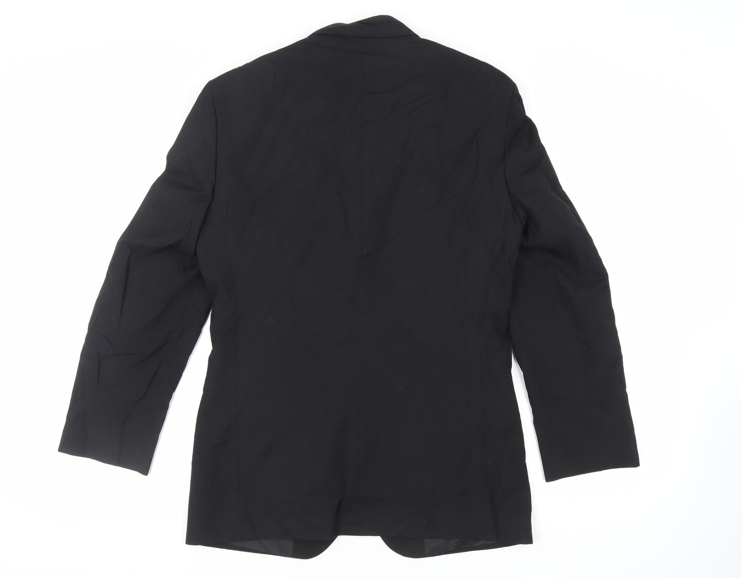 Marks and Spencer Mens Black Polyester Tuxedo Suit Jacket Size 36 Regular