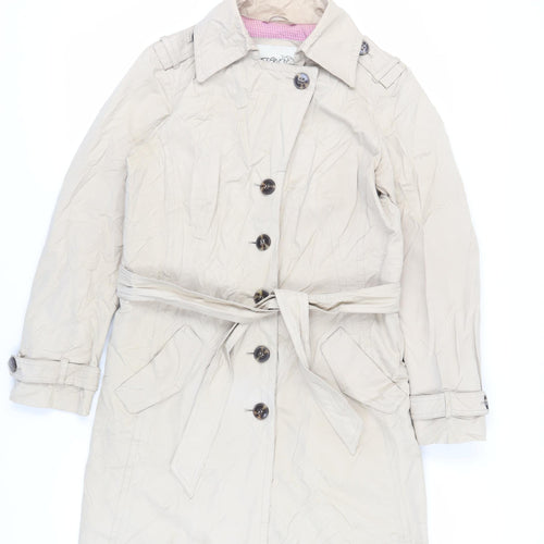 Esprit Womens Beige Trench Coat Coat Size 14 Button - Belted
