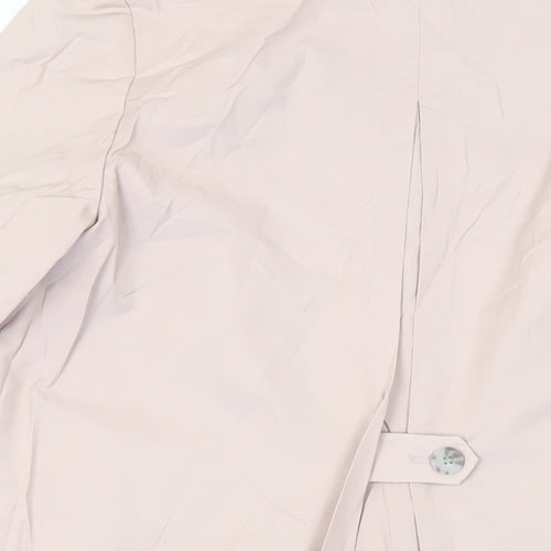 Debenhams Womens Pink Trench Coat Coat Size 12 Button