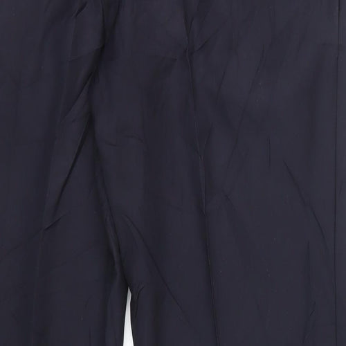 Atelier Torino Mens Blue Polyester Dress Pants Trousers Size 36 in L30 in Regular Zip