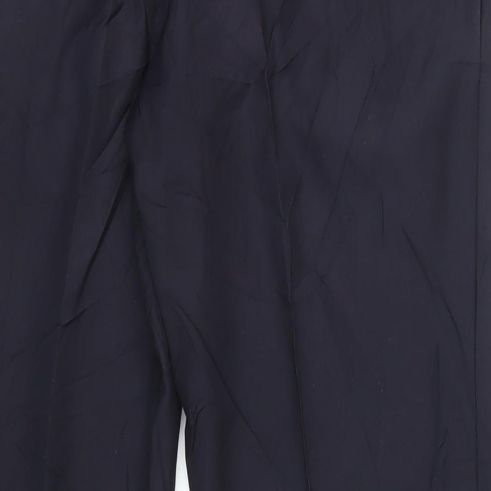 Atelier Torino Mens Blue Polyester Dress Pants Trousers Size 36 in L30 in Regular Zip