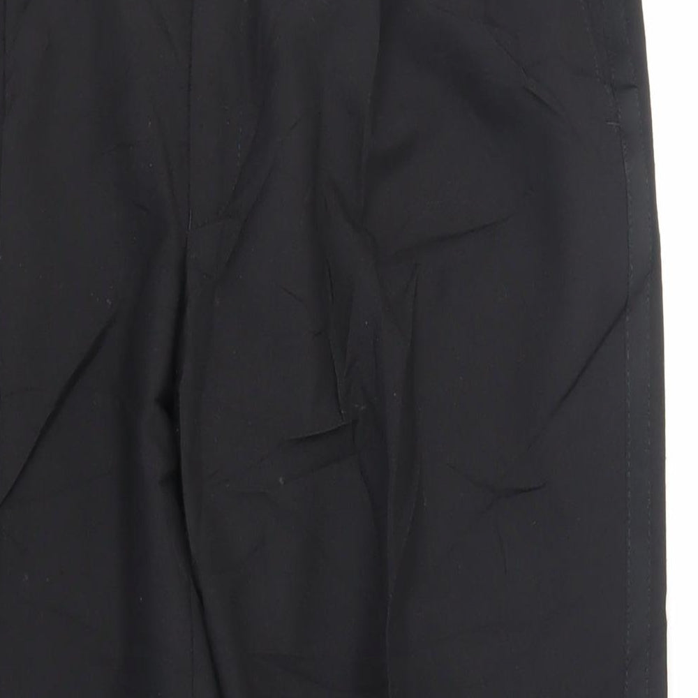 St Michael Mens Black Polyester Dress Pants Trousers Size 36 in L31 in Regular Zip