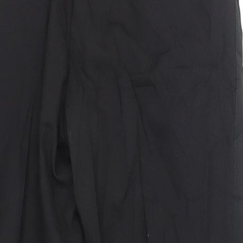 St Michael Mens Black Polyester Dress Pants Trousers Size 36 in L31 in Regular Zip