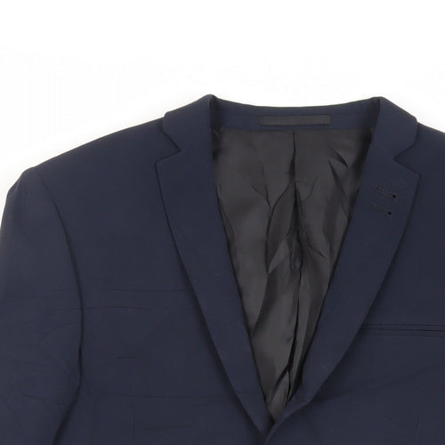 ASOS Mens Blue Polyester Jacket Suit Jacket Size 36 Regular