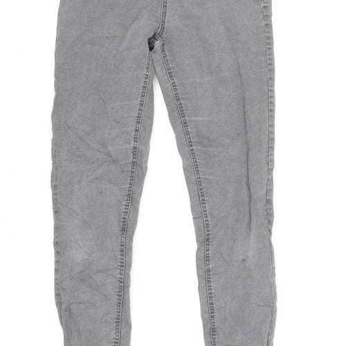 Marks and Spencer Womens Grey Cotton Jegging Jeans Size 10 L28 in Regular - Elasticated Waist