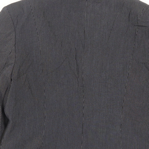 NEXT Womens Black Striped Jacket Blazer Size 10 Button