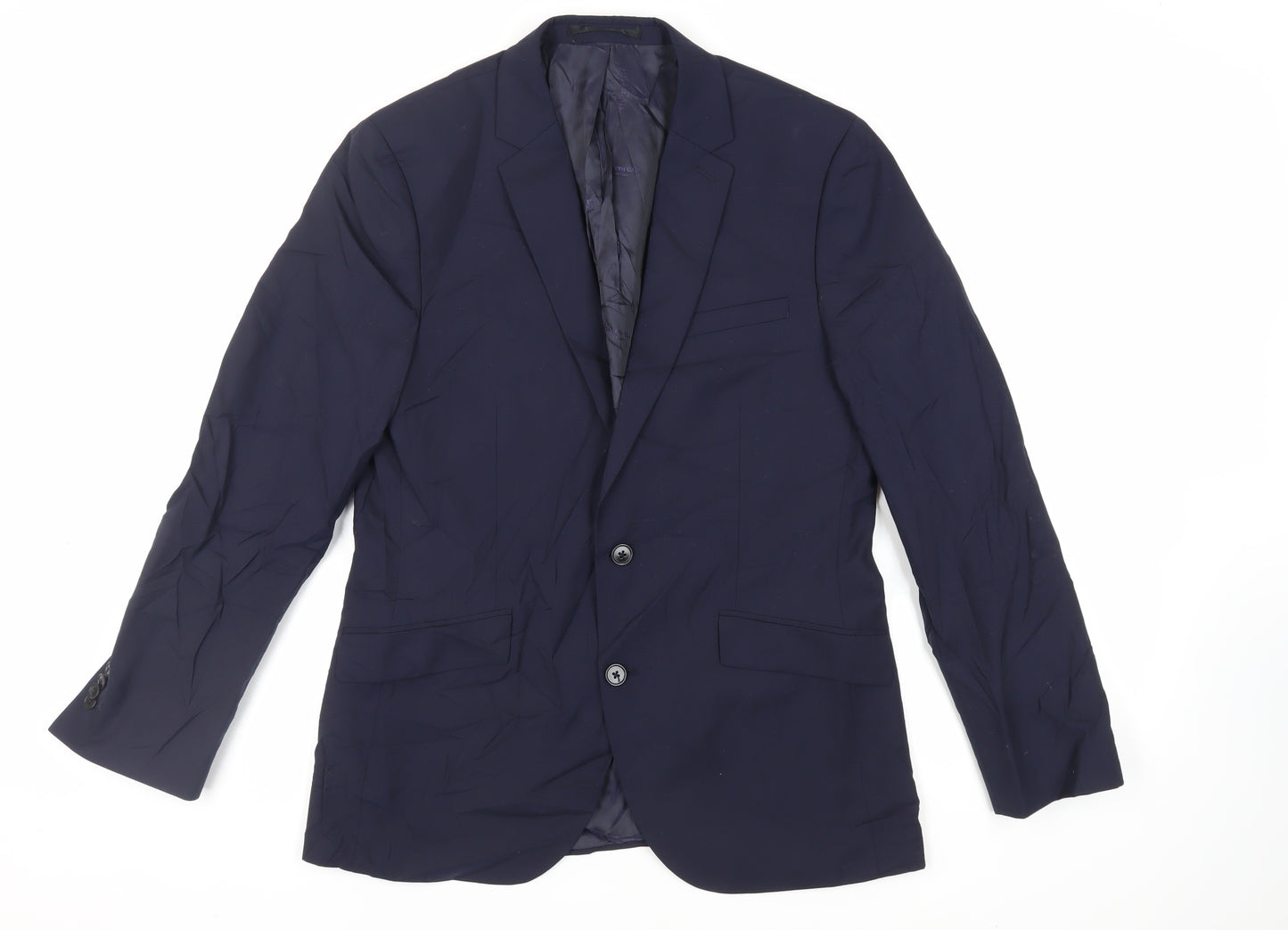 Kenneth Cole Mens Blue Wool Jacket Suit Jacket Size 40 Regular