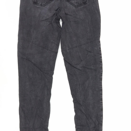 Zara Womens Grey Cotton Skinny Jeans Size 6 L28 in Regular Zip