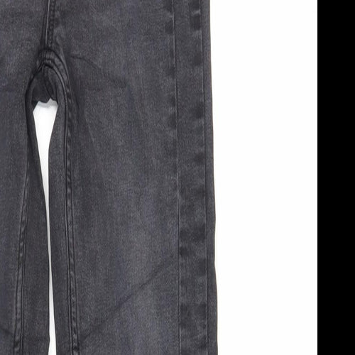 Zara Womens Grey Cotton Skinny Jeans Size 6 L28 in Regular Zip