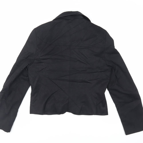 Savida Womens Black Jacket Blazer Size 14 Button