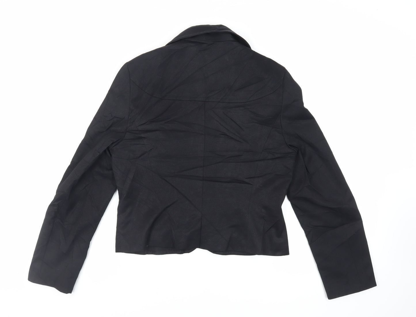 Savida Womens Black Jacket Blazer Size 14 Button