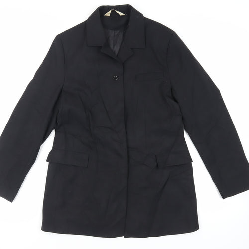 Modern Classics Womens Black Jacket Blazer Size 12 Button - Vintage