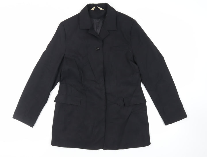 Modern Classics Womens Black Jacket Blazer Size 12 Button - Vintage