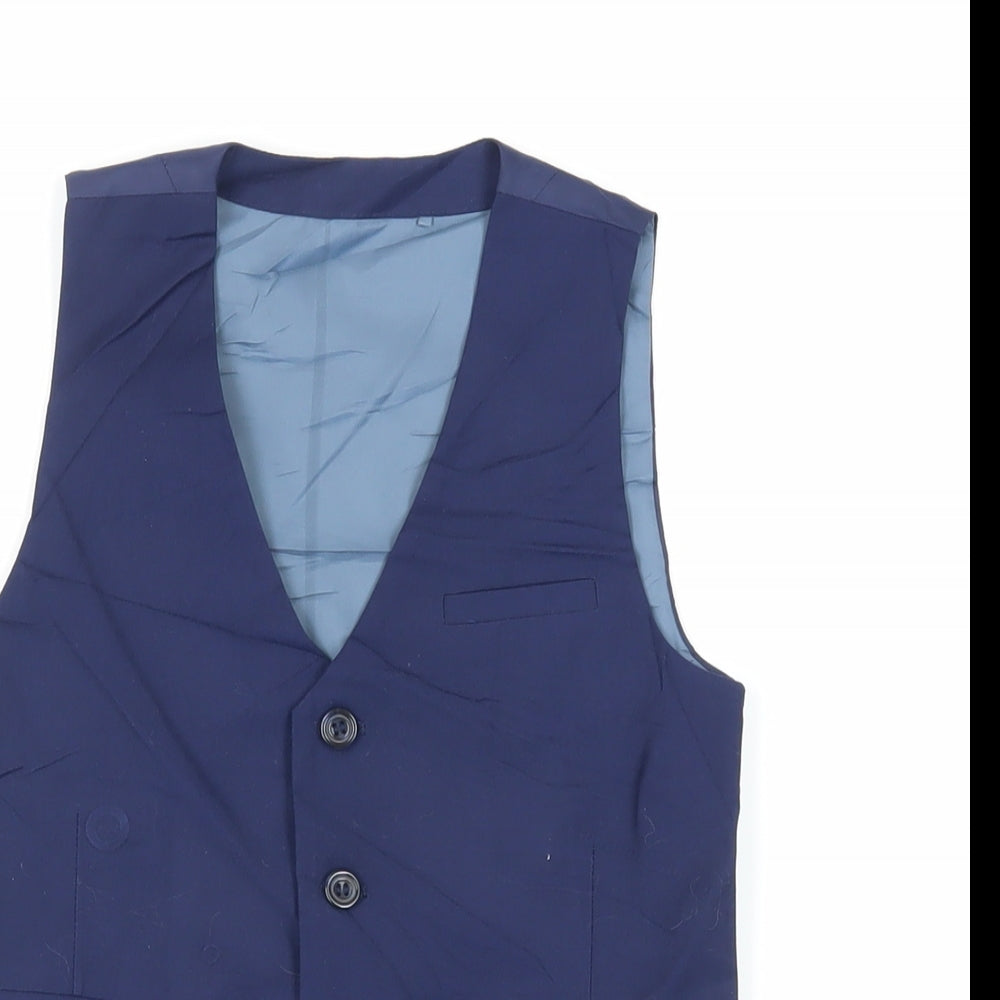 NEXT Boys Blue Jacket Waistcoat Size 7 Years Button