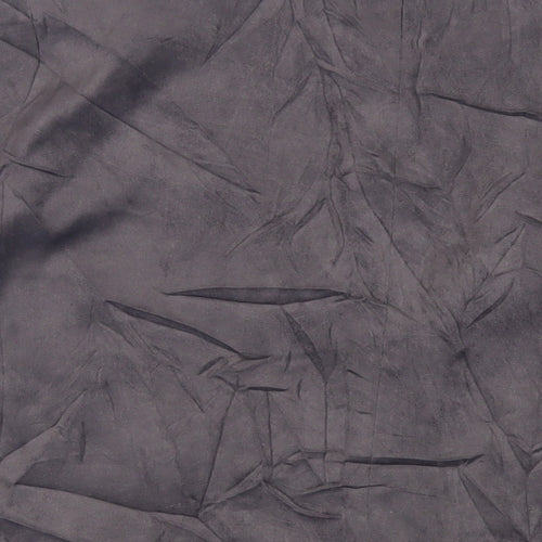 Marks and Spencer Womens Grey Jacket Size 12 Zip - Suede Effect