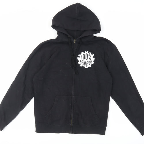 Disney Womens Black Cotton Full Zip Hoodie Size M Zip - The Lion King