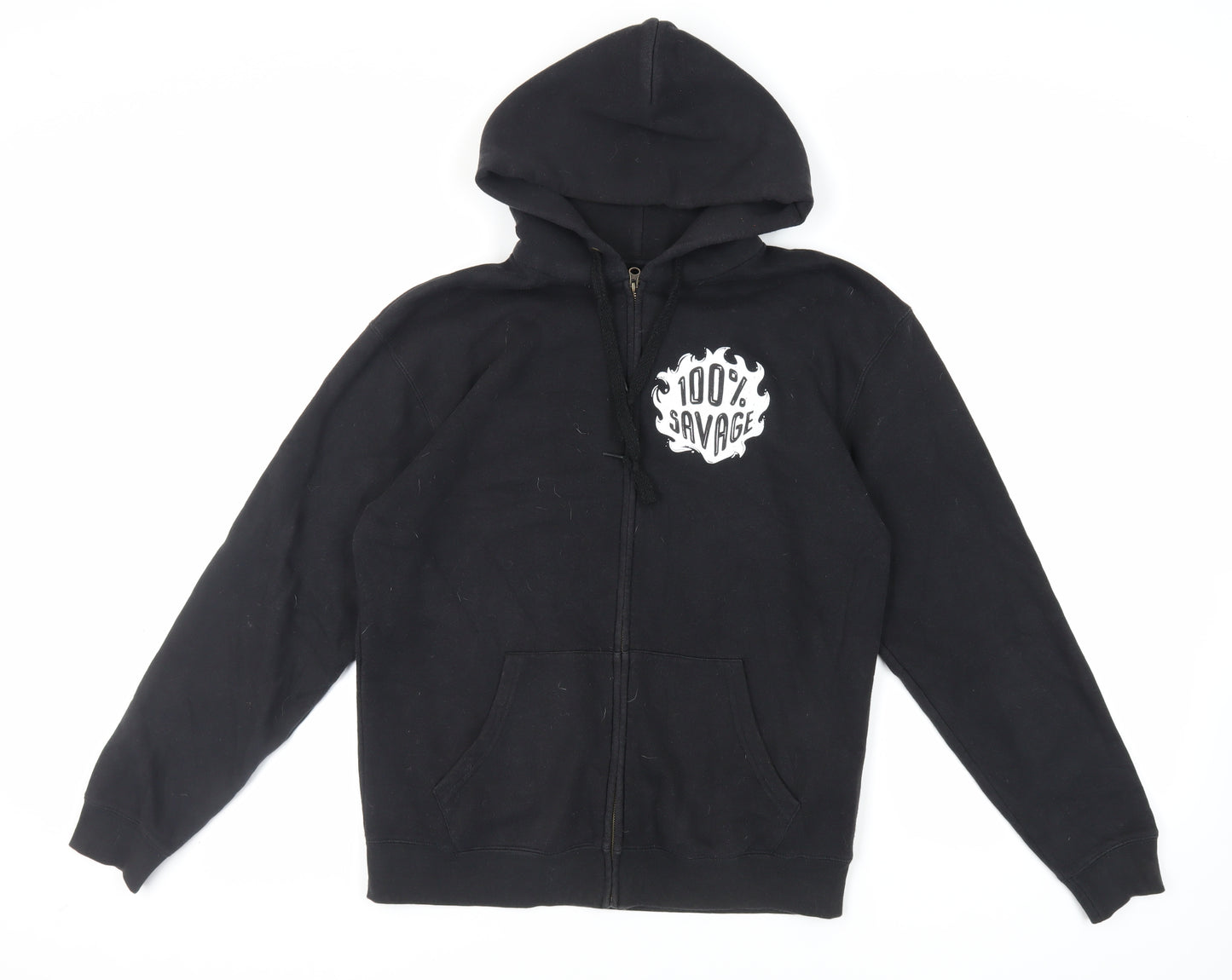 Disney Womens Black Cotton Full Zip Hoodie Size M Zip - The Lion King