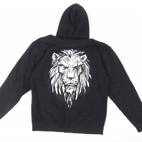 Disney Womens Black Cotton Full Zip Hoodie Size M Zip - The Lion King
