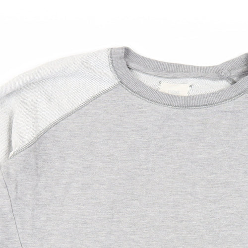NEXT Womens Grey Cotton Pullover Sweatshirt Size 8 Pullover - Pockets