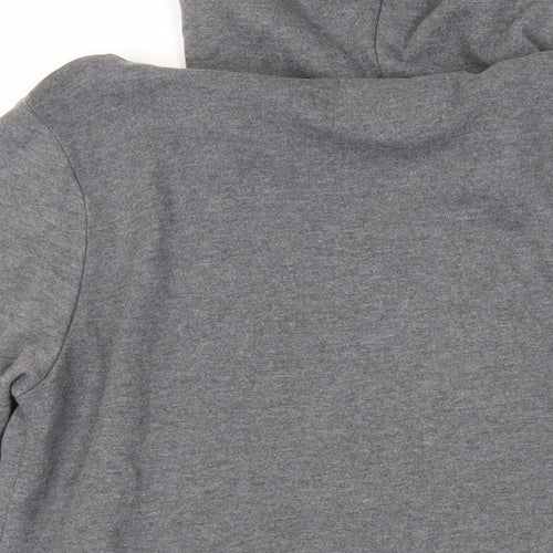 River Island Mens Grey Polyester Full Zip Hoodie Size XS - Zipped Pockets