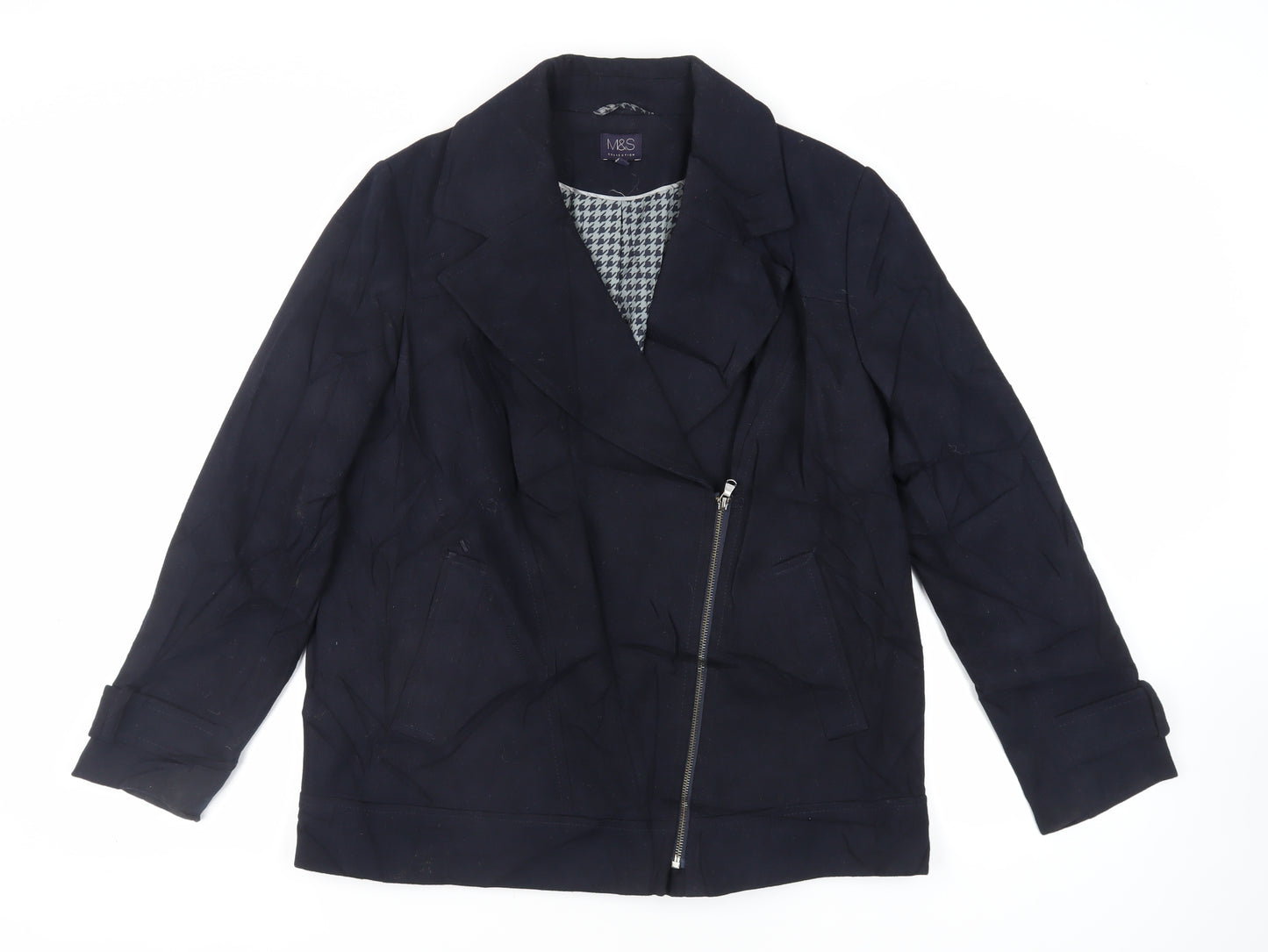 Marks and Spencer Womens Blue Jacket Size 14 Zip