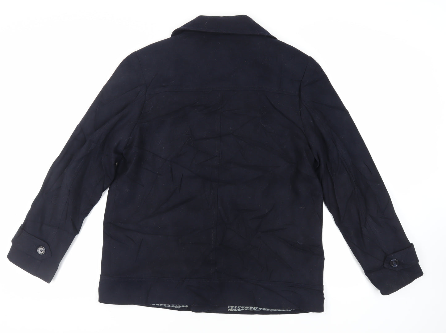 Marks and Spencer Womens Blue Jacket Size 14 Zip