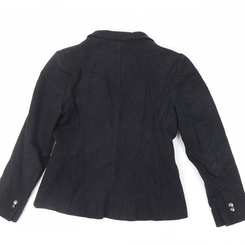 Marks and Spencer Womens Black Jacket Blazer Size 12 Button