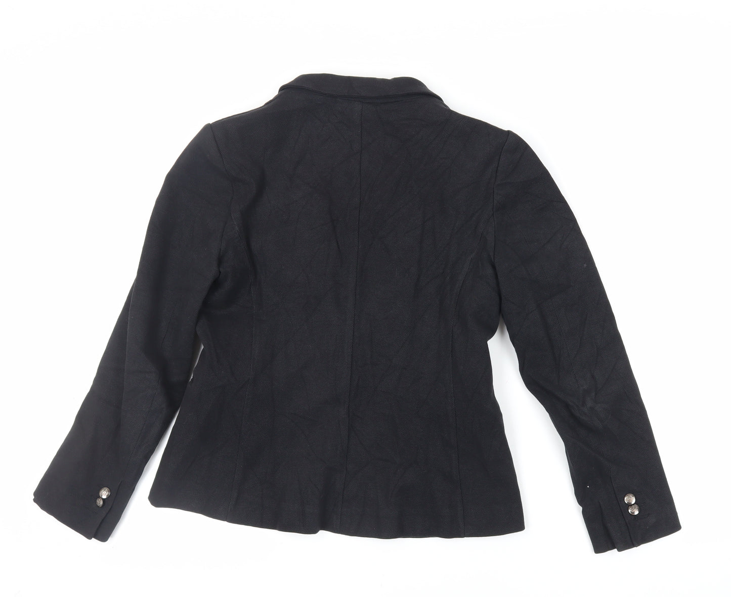 Marks and Spencer Womens Black Jacket Blazer Size 12 Button