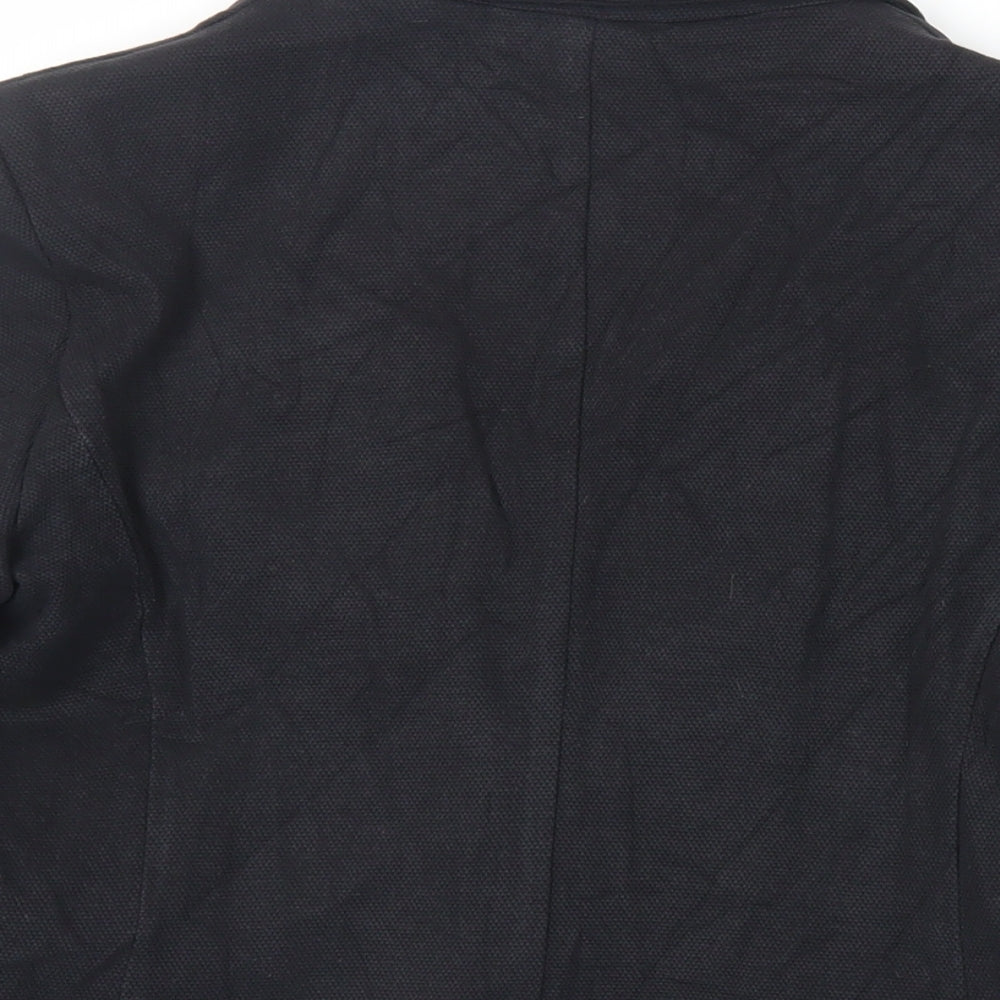 Marks and Spencer Womens Black Jacket Blazer Size 12 Button