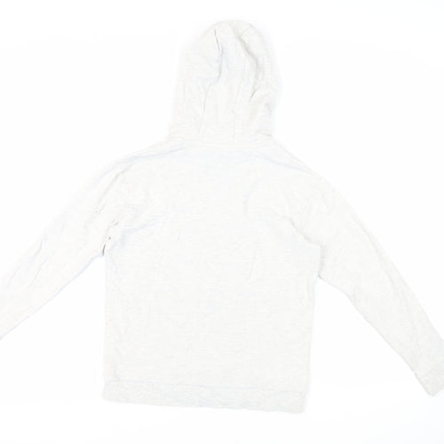 Marks and Spencer Girls Grey Cotton Pullover Hoodie Size 12-13 Years Pullover