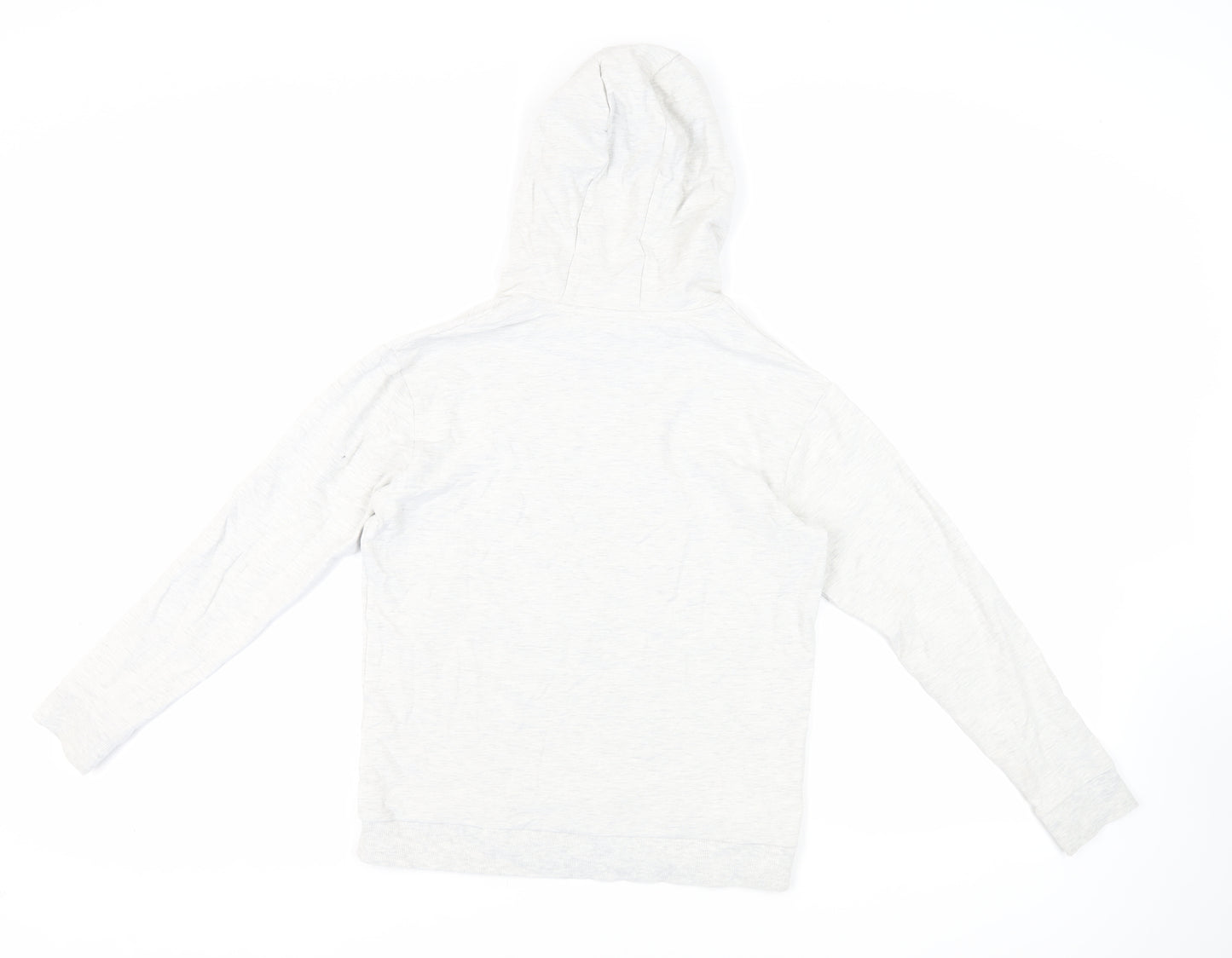Marks and Spencer Girls Grey Cotton Pullover Hoodie Size 12-13 Years Pullover