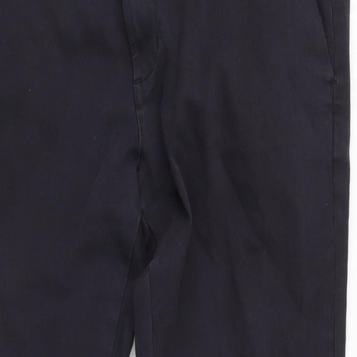 NEXT Mens Blue Cotton Trousers Size 36 in L29 in Regular Zip