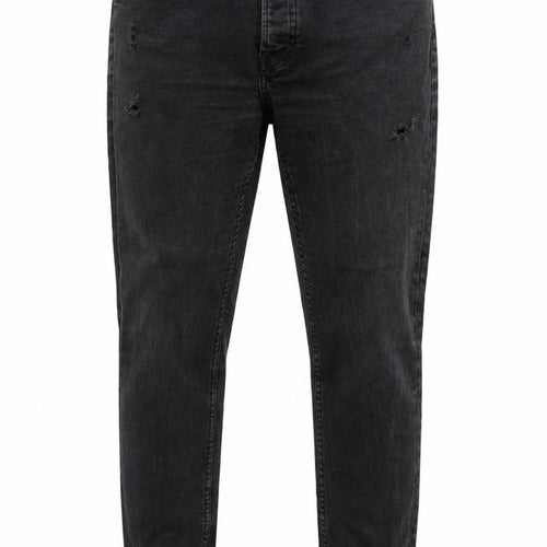 Denim & Co. Mens Grey Cotton Blend Tapered Jeans Size 34 in L30 in Regular Button