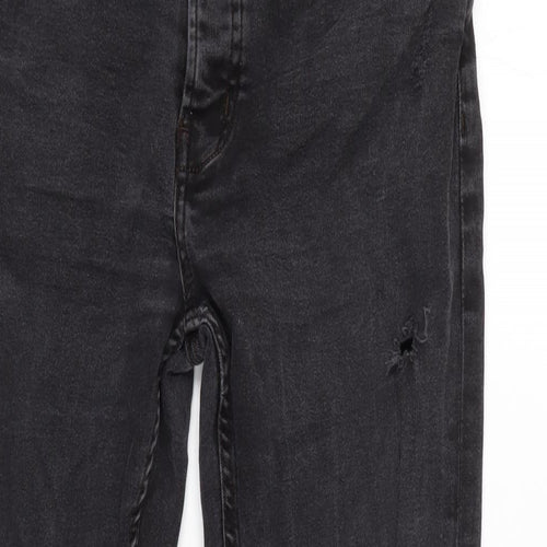 Denim & Co. Mens Grey Cotton Blend Tapered Jeans Size 34 in L30 in Regular Button