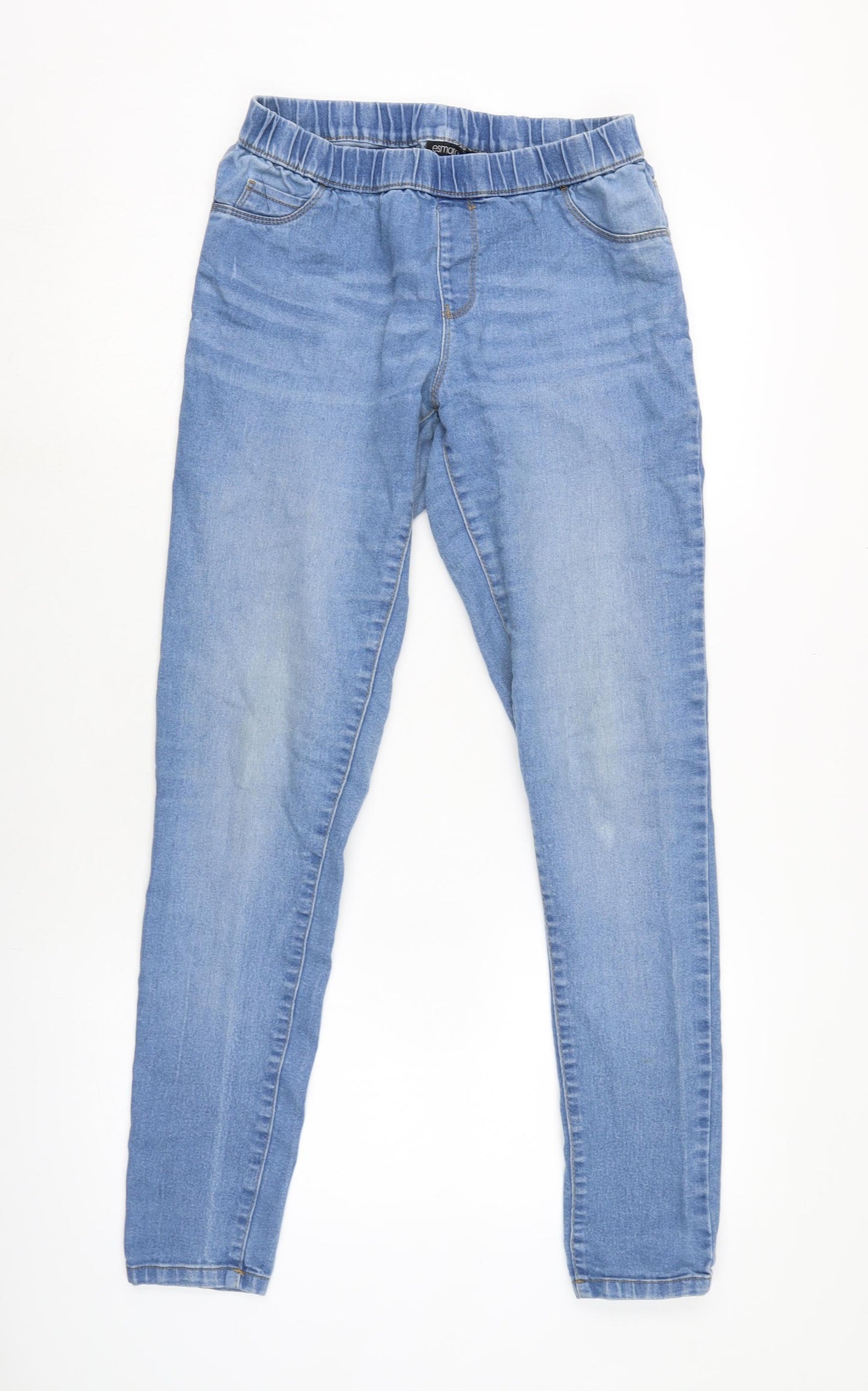 ESMARA Womens Blue Cotton Blend Jegging Jeans Size 12 L30 in Regular Zip
