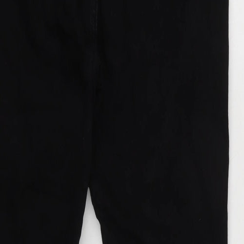 Denim & Co. Womens Black Cotton Blend Tapered Jeans Size 16 L28 in Regular Zip