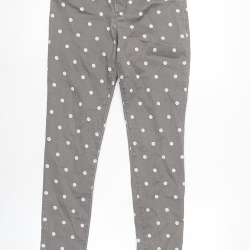 Gap Womens Grey Cotton Blend Tapered Jeans Size 28 in L27 in Regular Zip - White spotted effect.