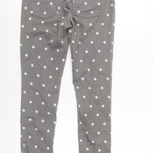 Gap Womens Grey Cotton Blend Tapered Jeans Size 28 in L27 in Regular Zip - White spotted effect.