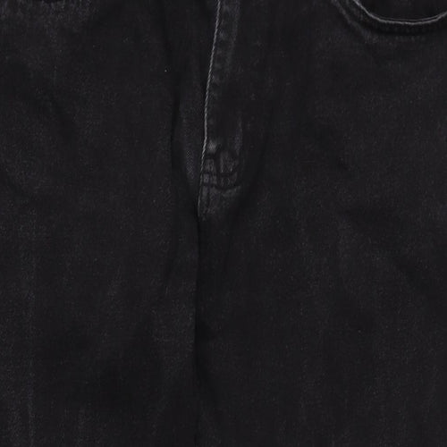 Pierre Cardin Mens Black Cotton Straight Jeans Size 38 in L29 in Regular Zip