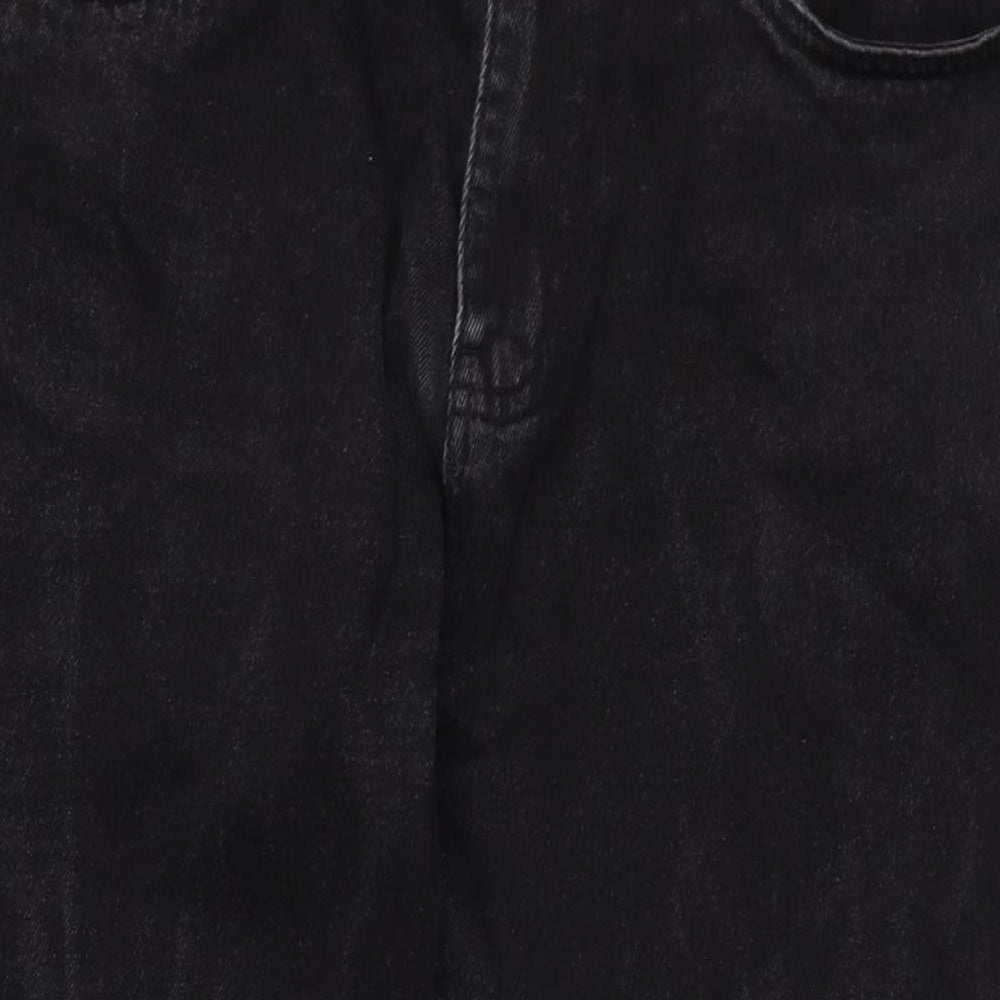 Pierre Cardin Mens Black Cotton Straight Jeans Size 38 in L29 in Regular Zip