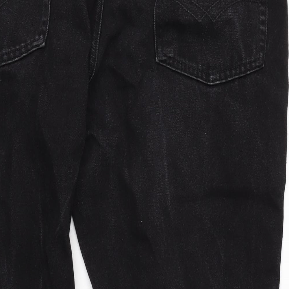 Pierre Cardin Mens Black Cotton Straight Jeans Size 38 in L29 in Regular Zip