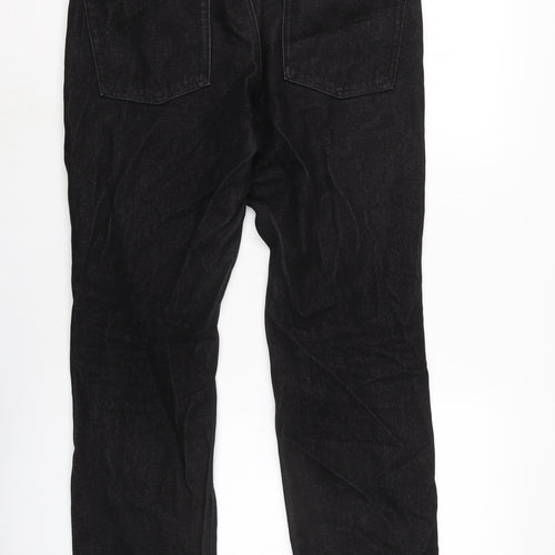 Red Herring Mens Black Cotton Straight Jeans Size 32 in L29 in Regular Zip