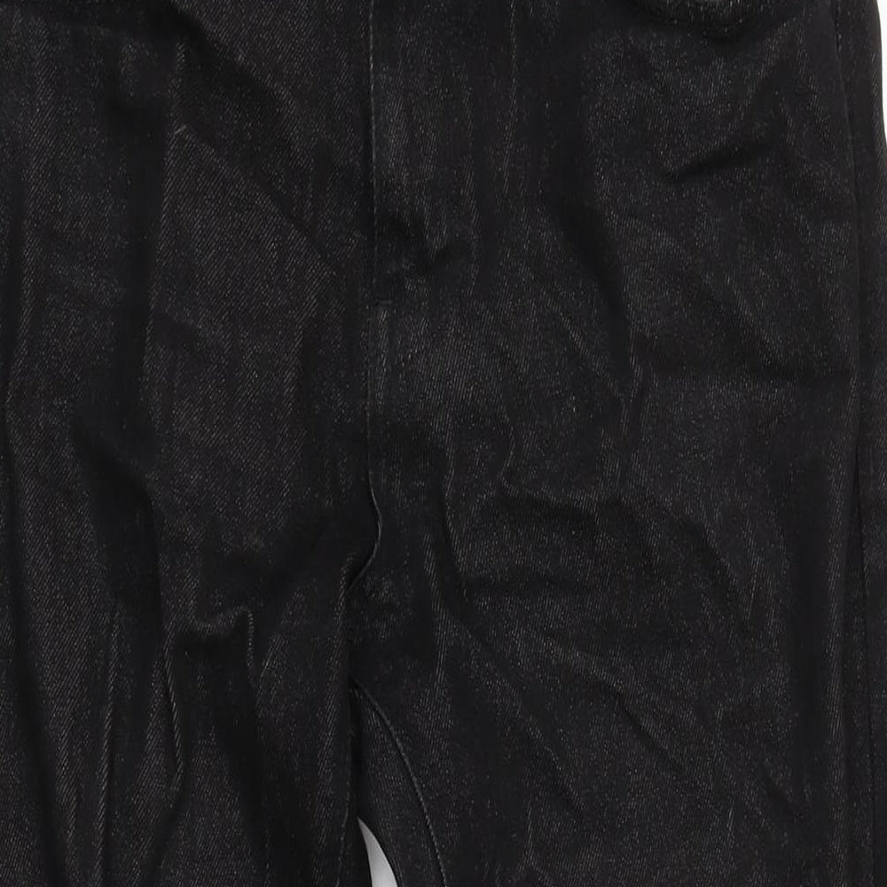 Red Herring Mens Black Cotton Straight Jeans Size 32 in L29 in Regular Zip