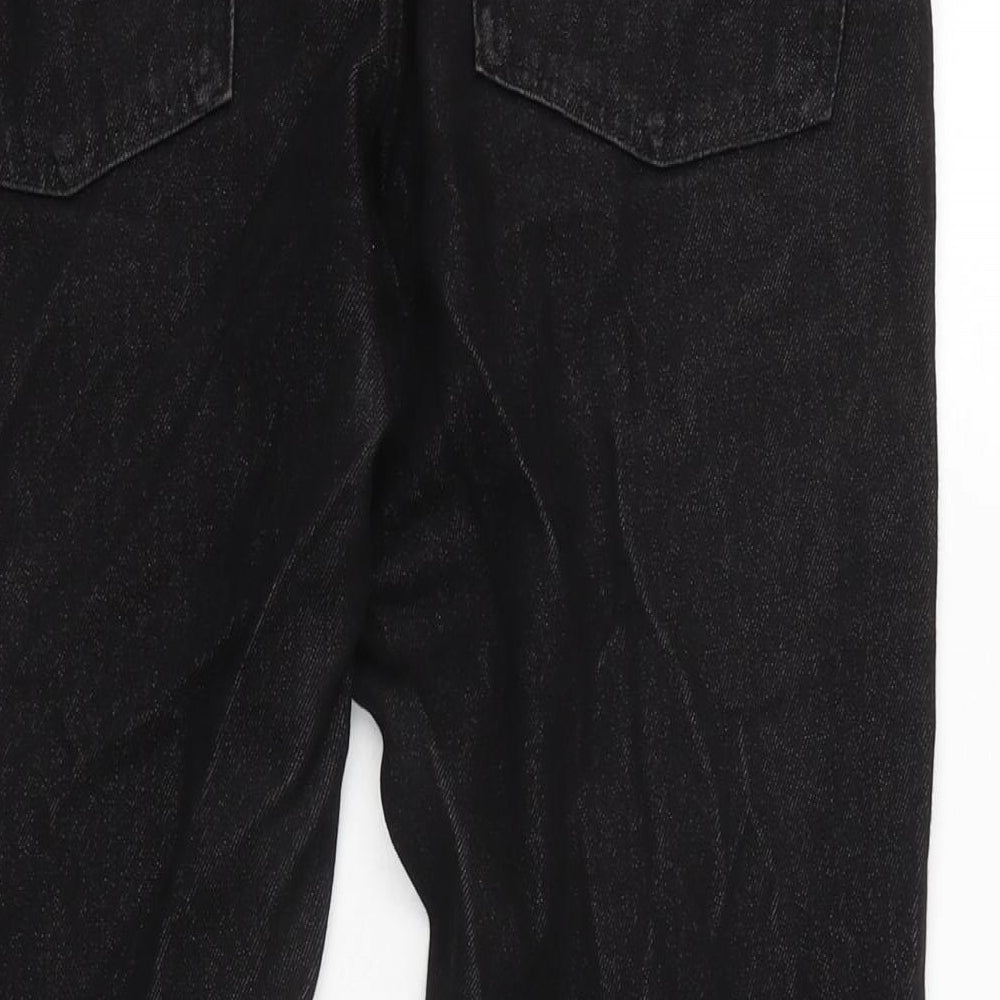 Red Herring Mens Black Cotton Straight Jeans Size 32 in L29 in Regular Zip