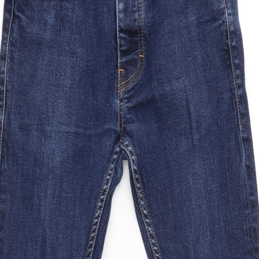 Topman Mens Blue Cotton Blend Skinny Jeans Size 26 in L28 in Regular Button